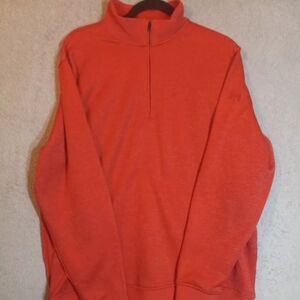 UNDER ARMOUR Sweater Mens XL Cold Gear 1/2 Zip Red *Small Stain See Pics*
